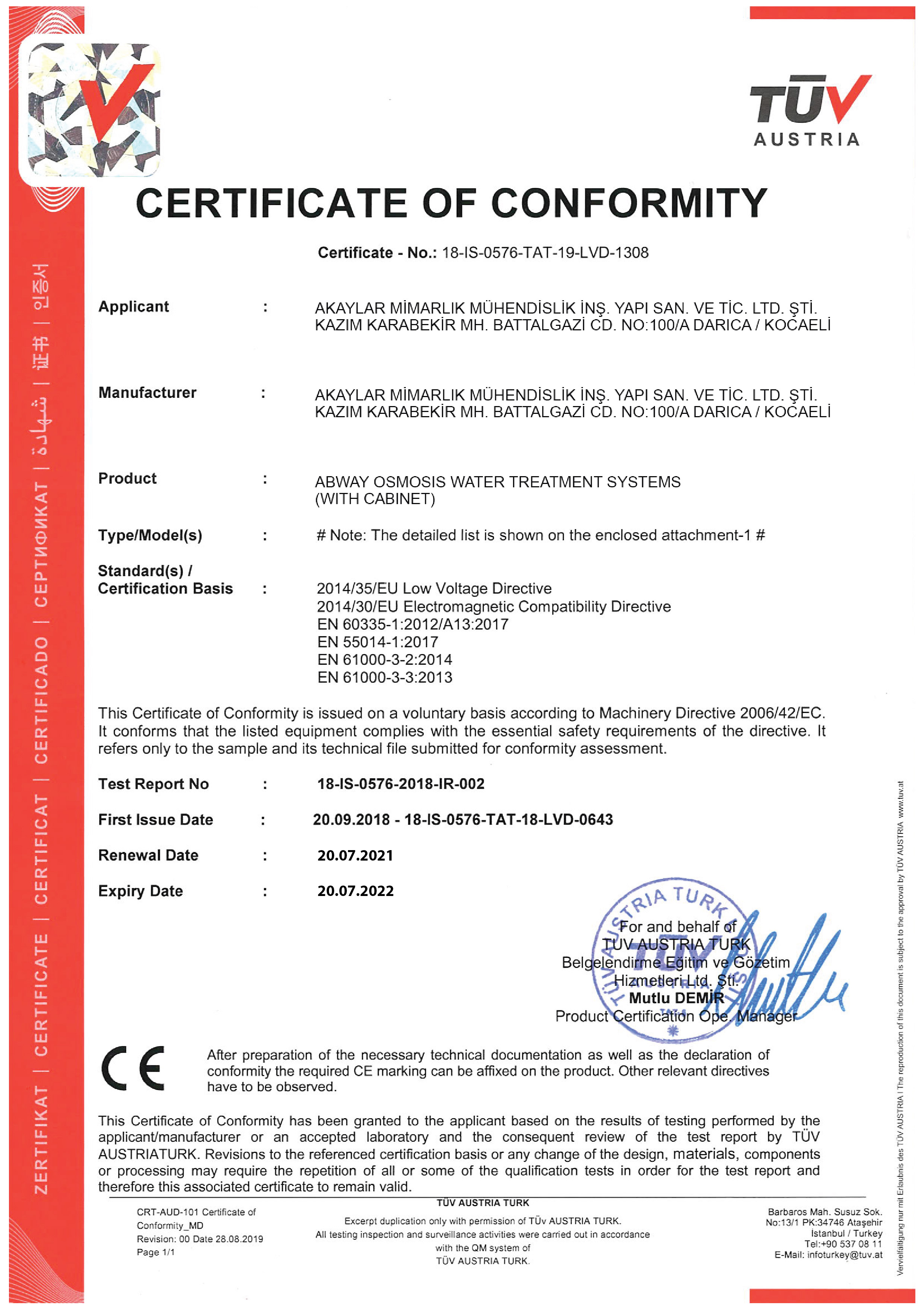 Marmara Arıtma sertifika 10